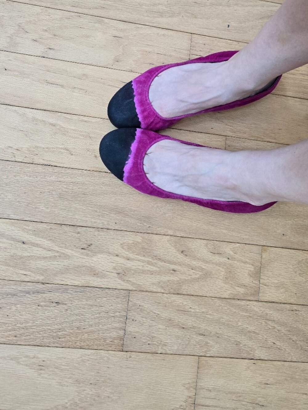 LeifNotes | Takia pink suede whimsy balletcore flats | WMS 10